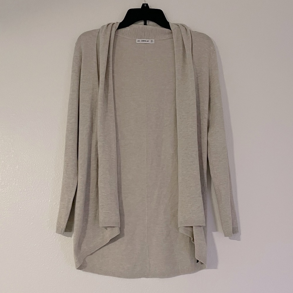 Zara Knit Cream Lightweight Boho Cardigan